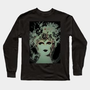 BLACK AND CREAM FLOWER GIRL,,,House of Harlequin Long Sleeve T-Shirt